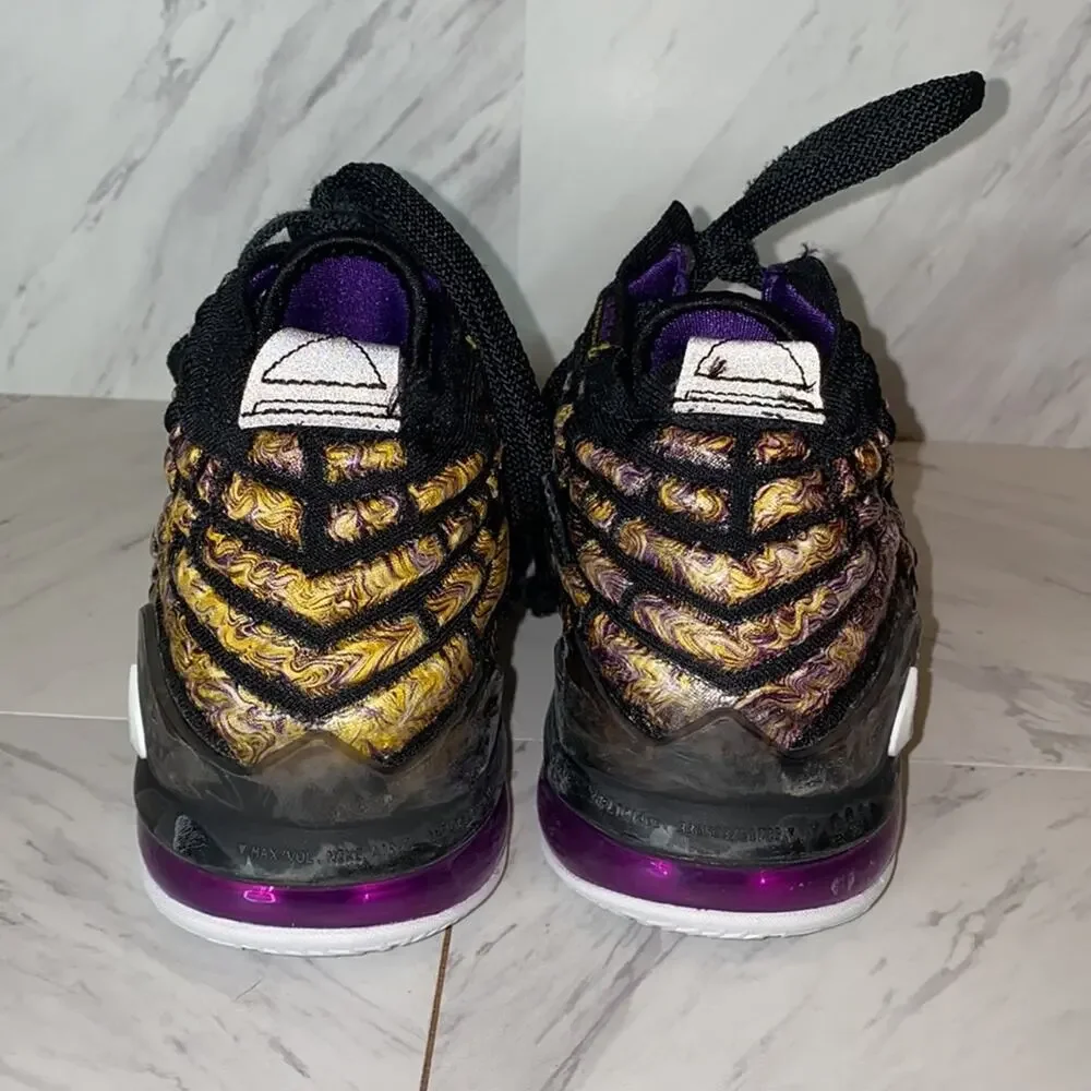 Nike Kids Lebron 17 Lakers Sneakers 4 BQ5594-004